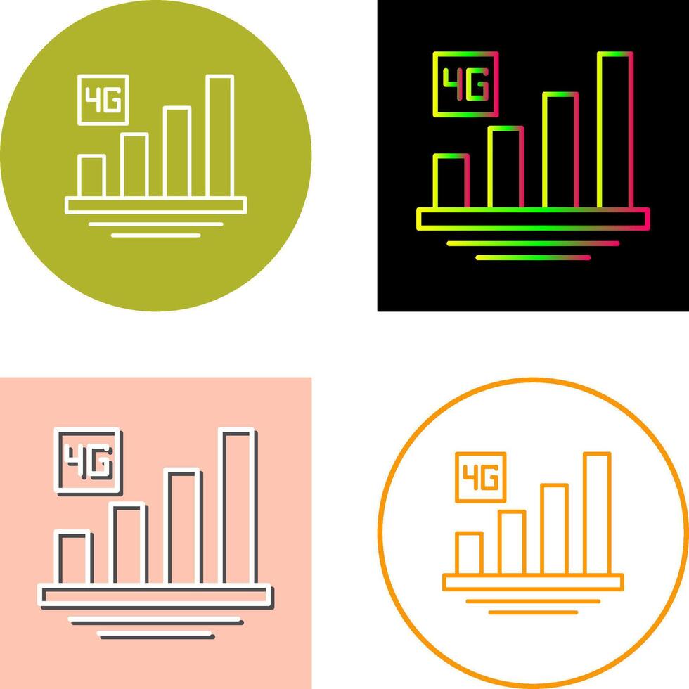 4G Icon Design vector