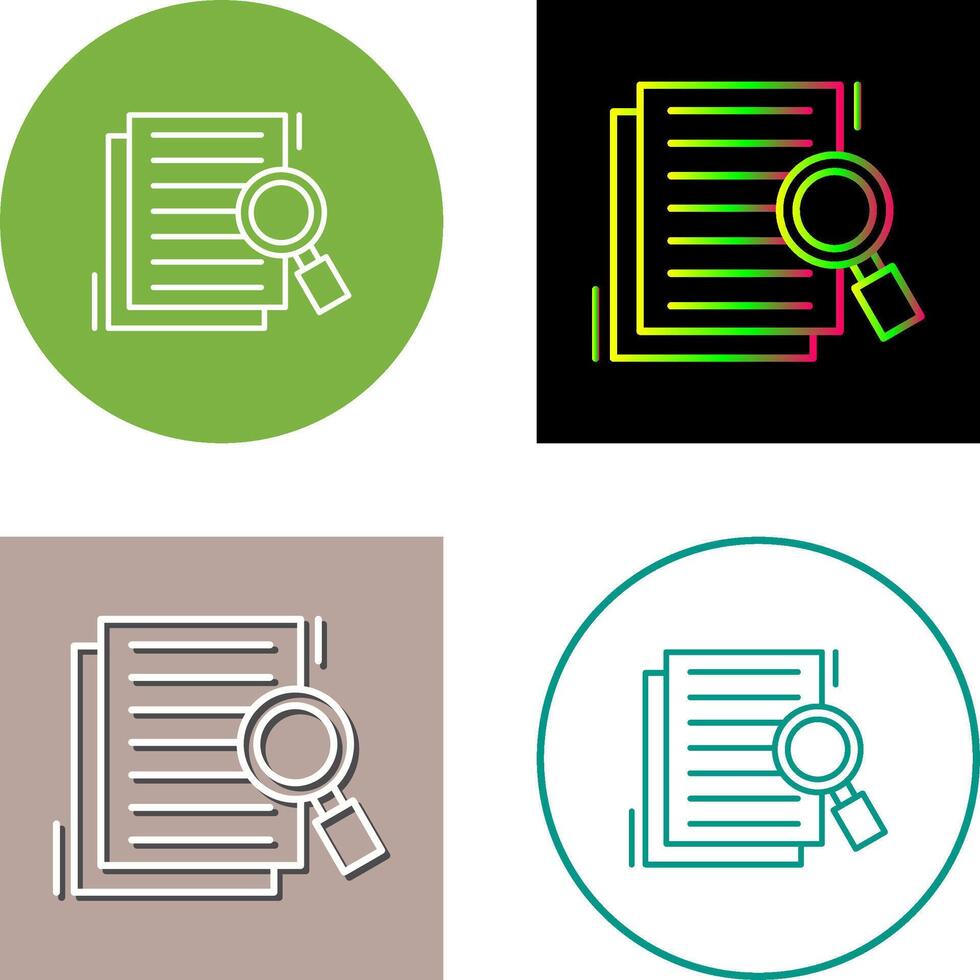 Details Looking Icon Design vector