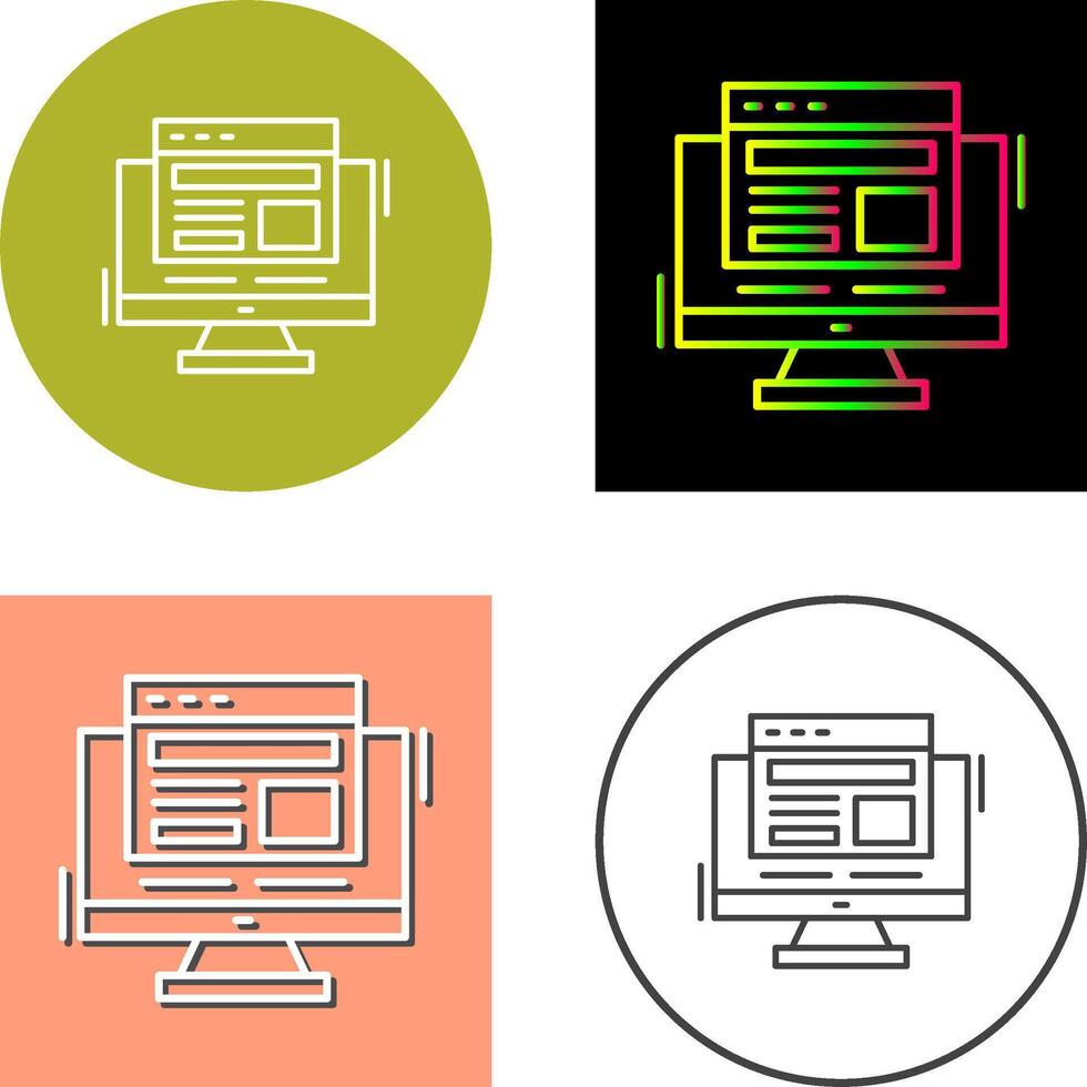 Adaptive Layout Icon Design vector
