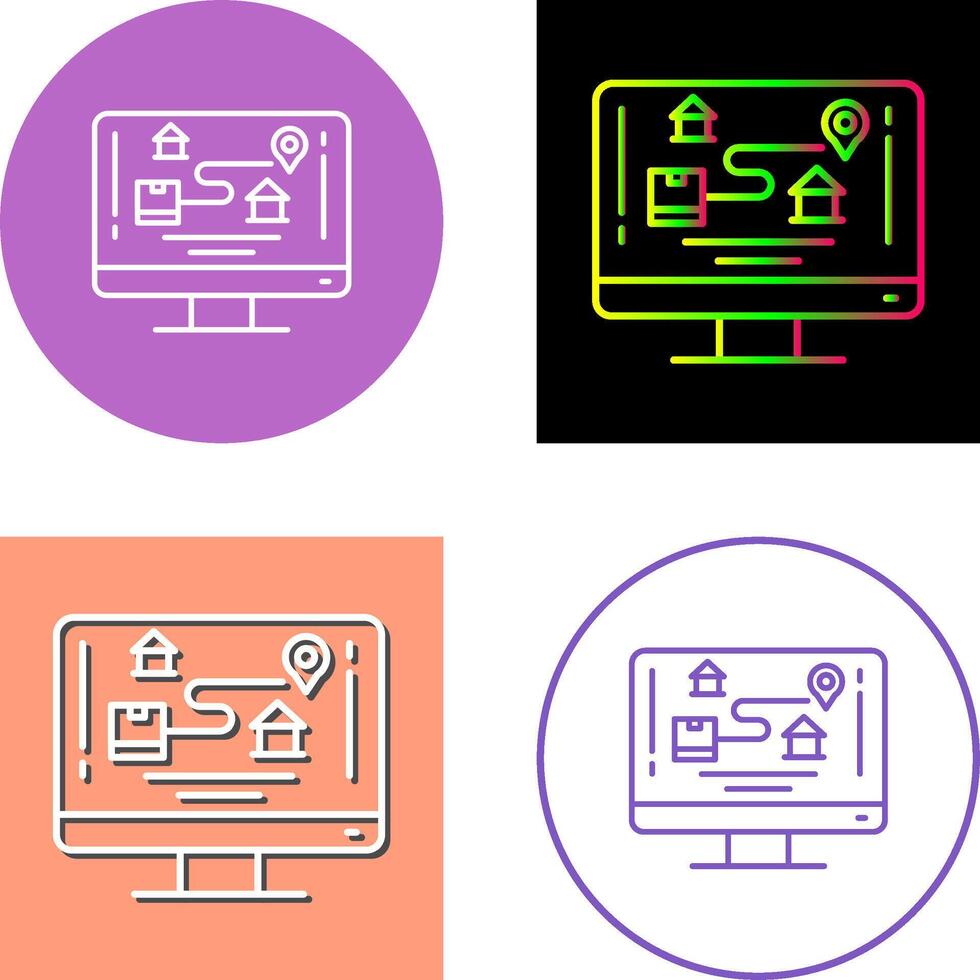 Tracking Icon Design vector