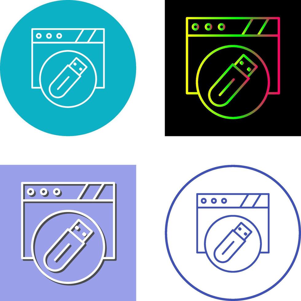 Usb Flash Drive Icon Design vector