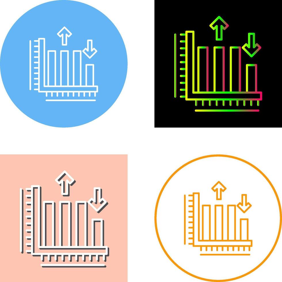 Bar Graph Icon Design vector