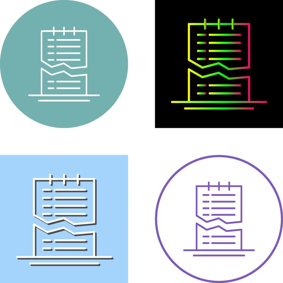 Corrupted List Icon Design vector