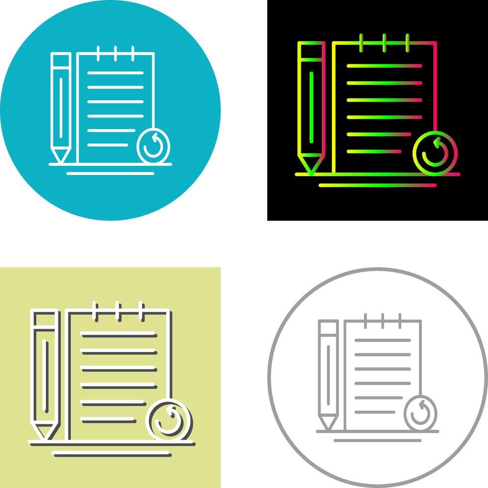 Rechecked Notes Icon Design vector