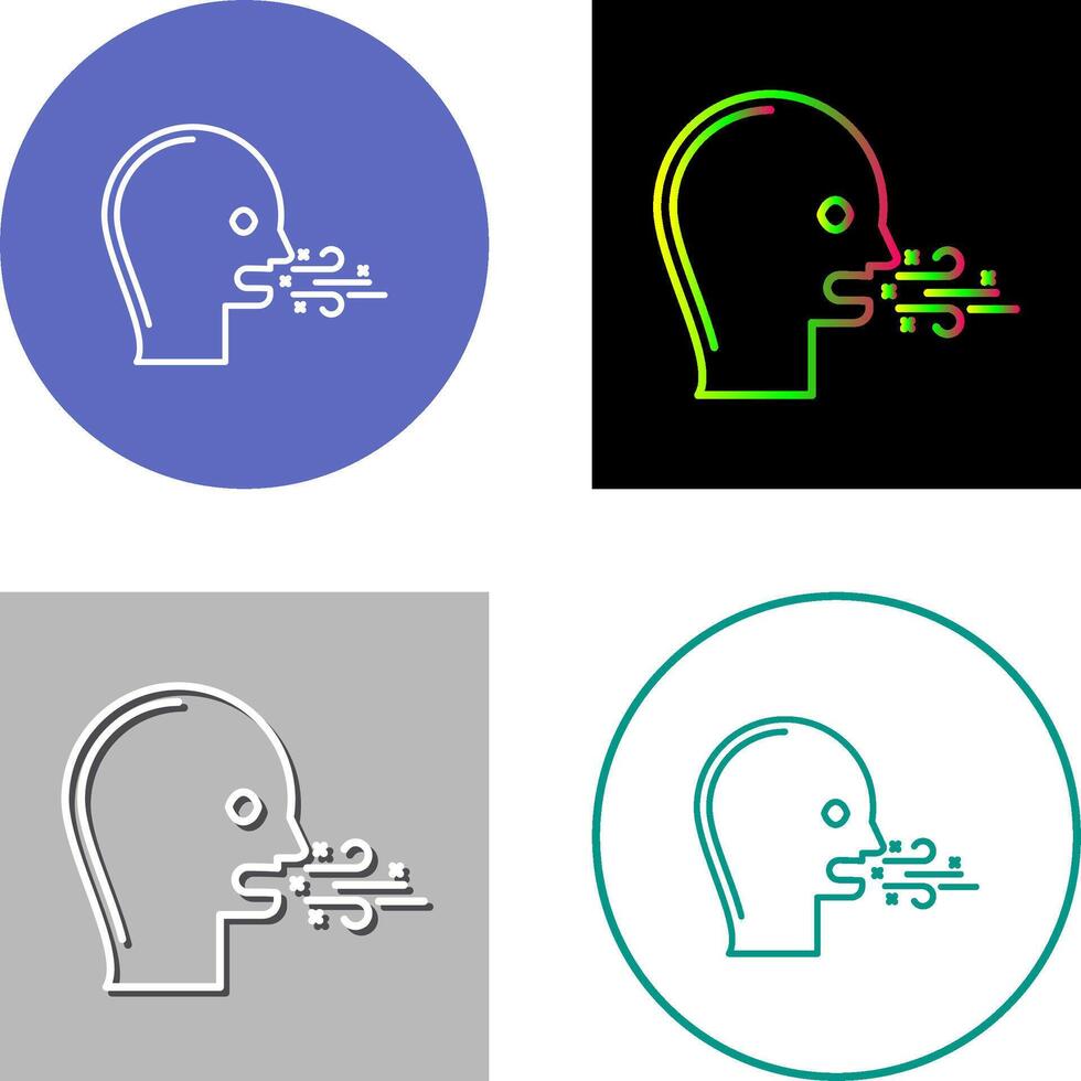 Bad Breath Icon Design vector
