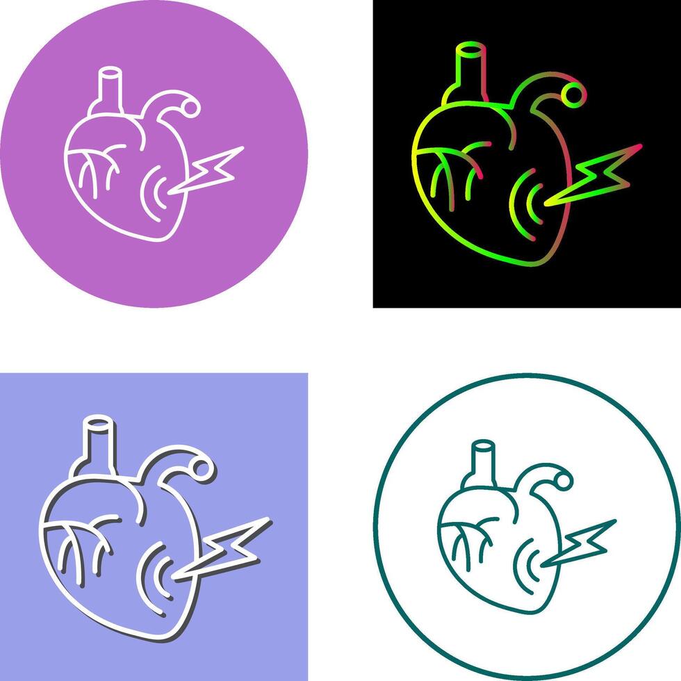Heart Attack Icon Design vector