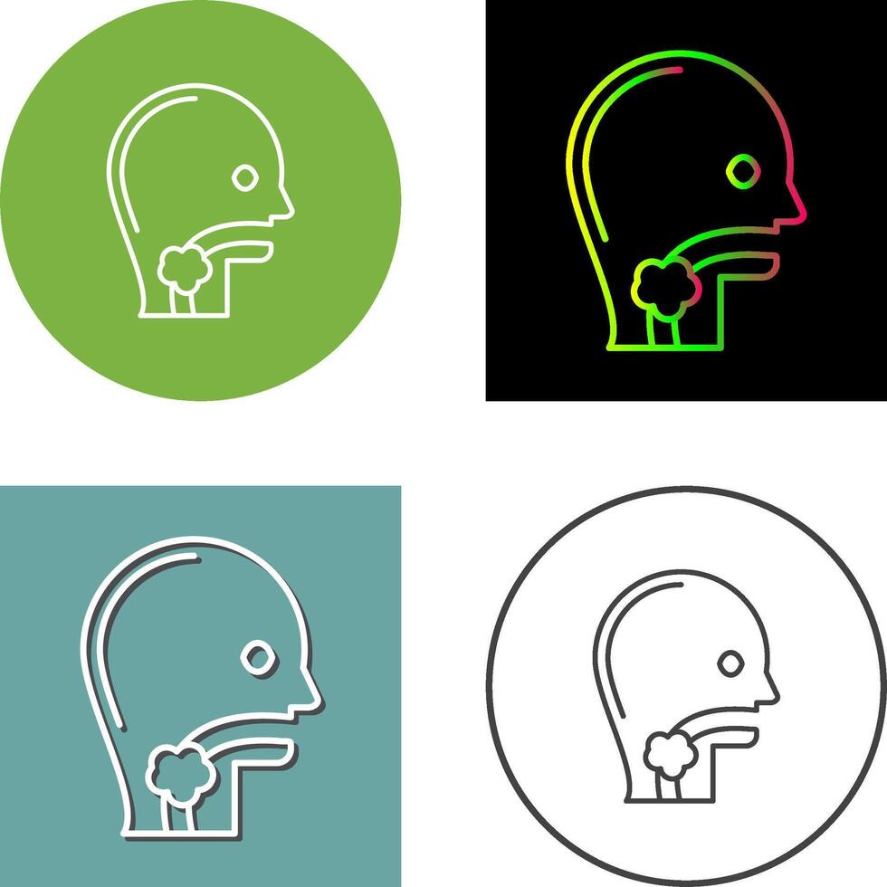 Throat Cancer Icon Design vector