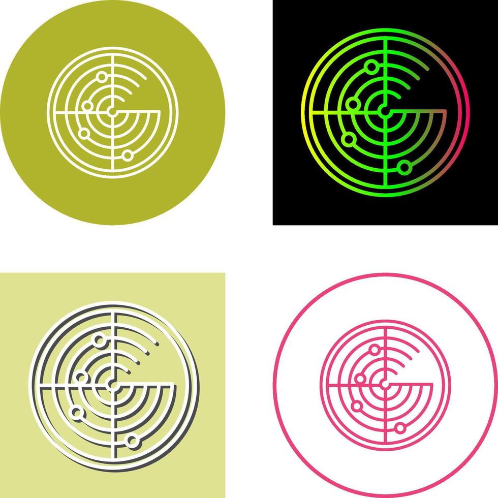 Radar Icon Design vector