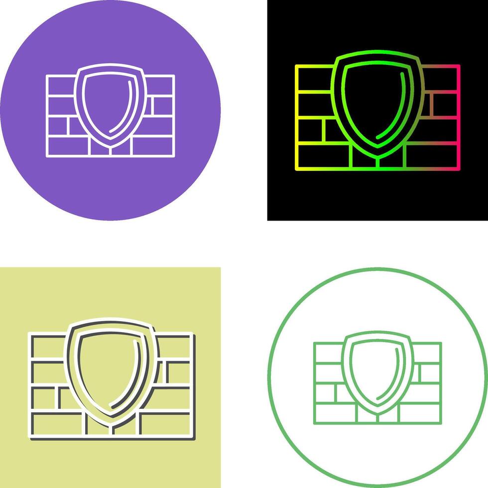 Firewall Icon Design vector