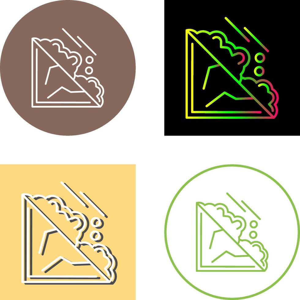 Avalanche Icon Design vector
