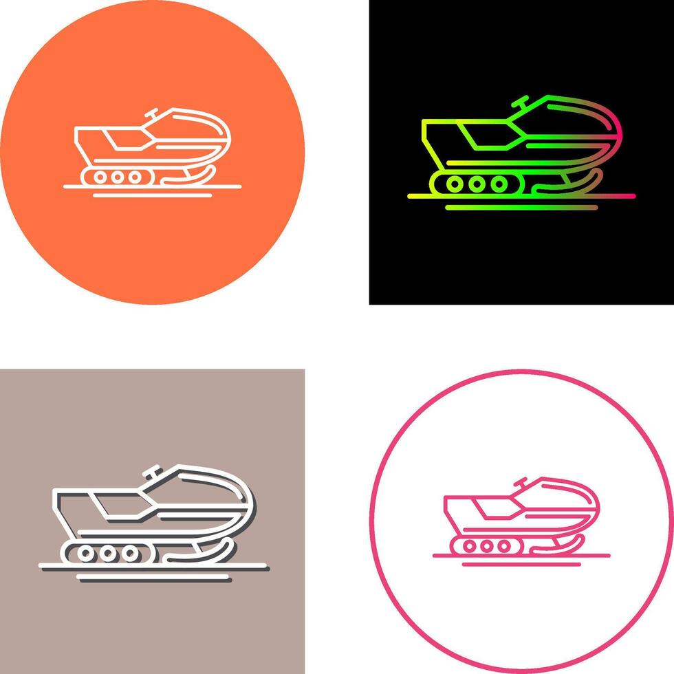Snowmobile Icon Design vector