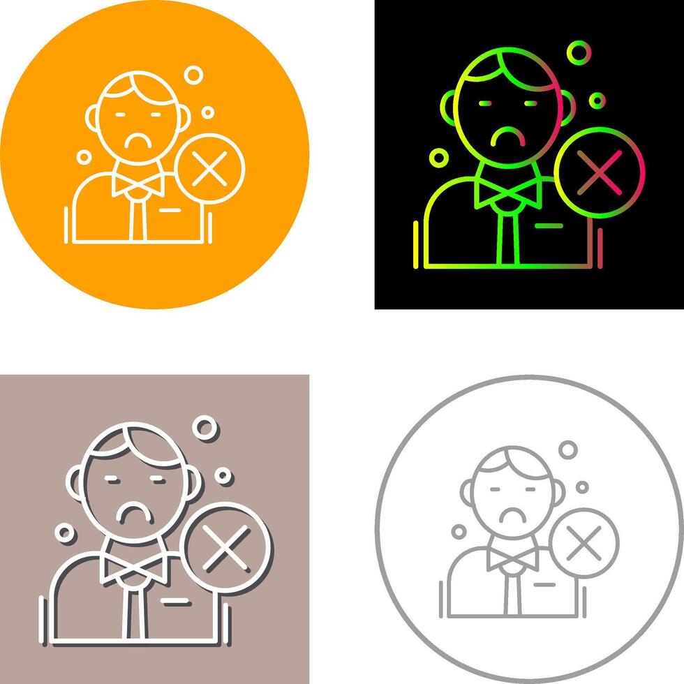 Rejected Icon Design vector