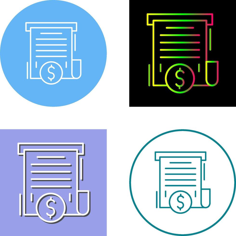 Bill Icon Design vector