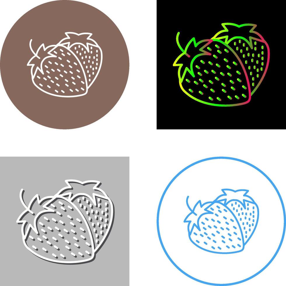 Strawberry Icon Design vector