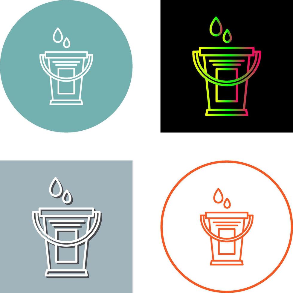 Water Bucket Icon Design vector