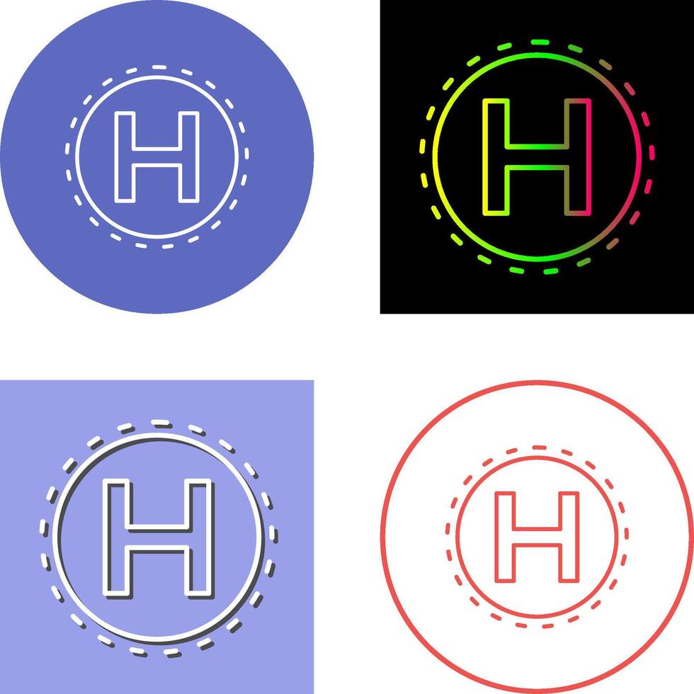 Helipad Icon Design vector