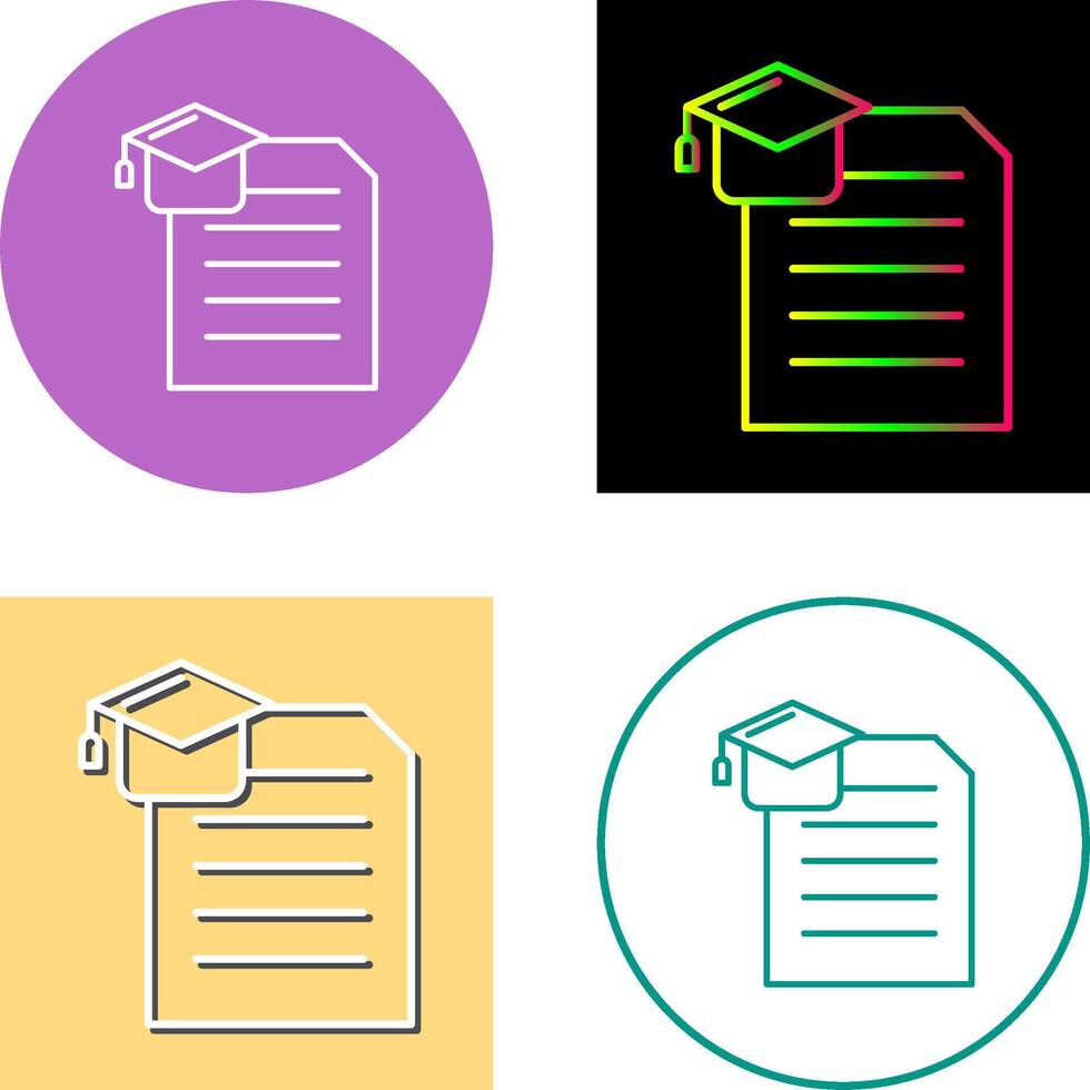 Degree Icon Design vector