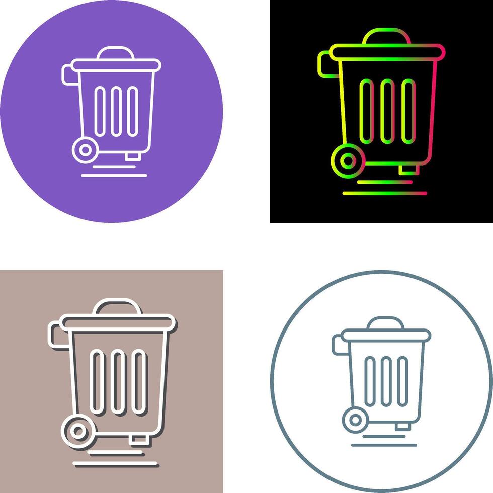 Dustbin Icon Design vector