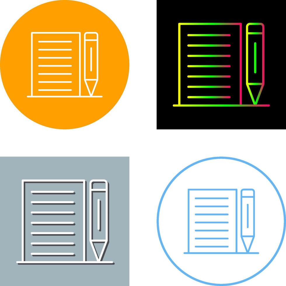 Note Icon Design vector