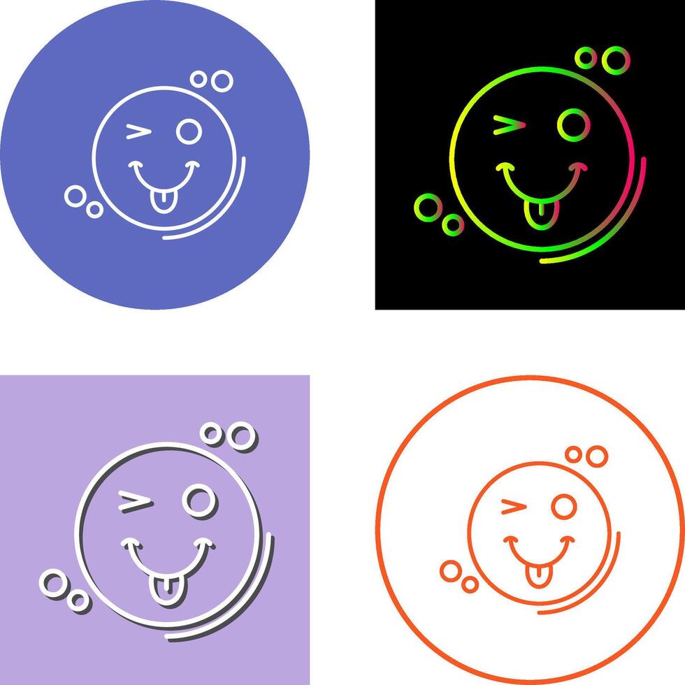 Tongue Out Icon Design vector