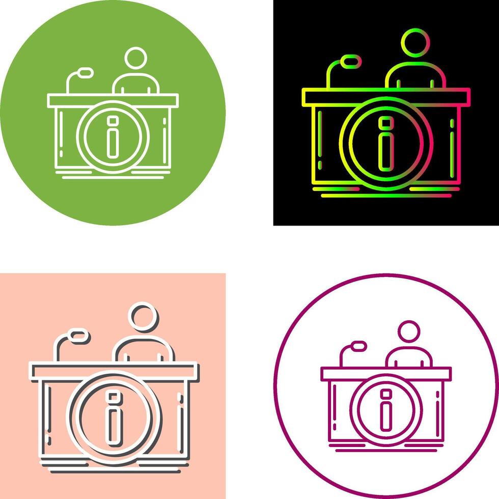Information Desk Icon Design vector