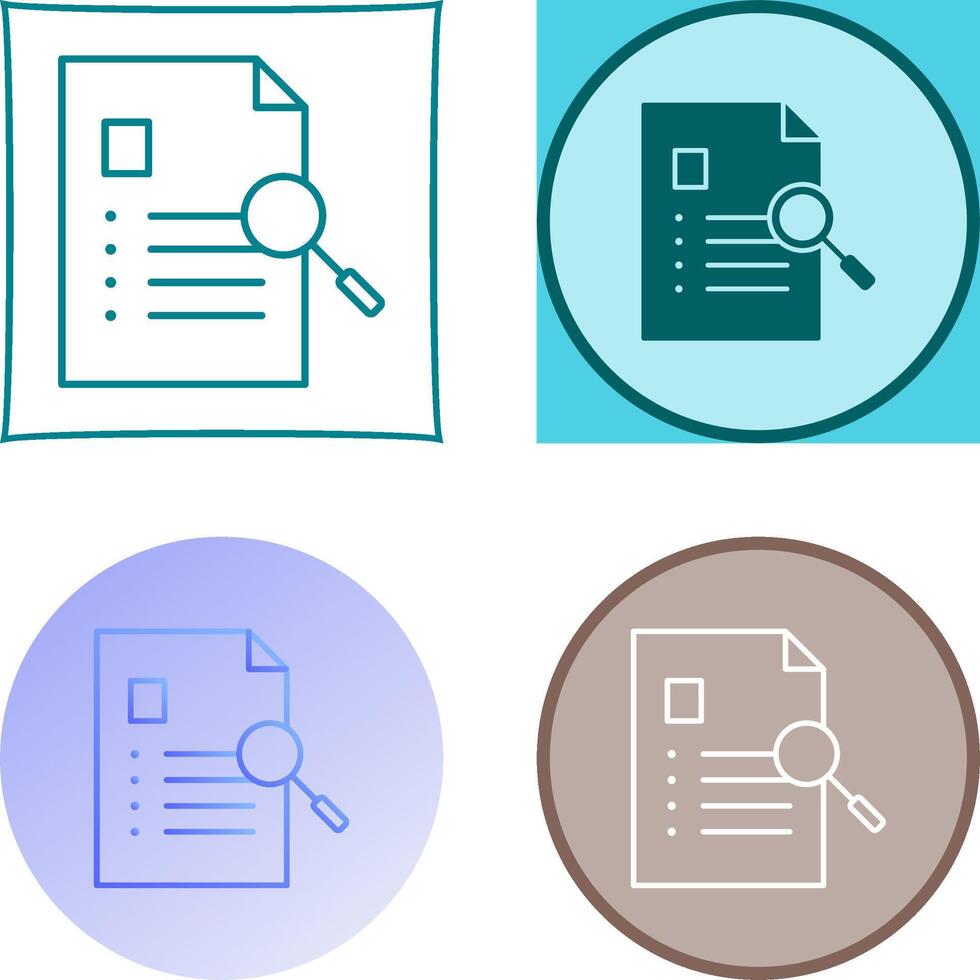 Unique Case Study Icon Design vector