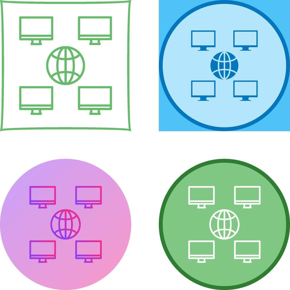 Unique Company Network Icon Design vector