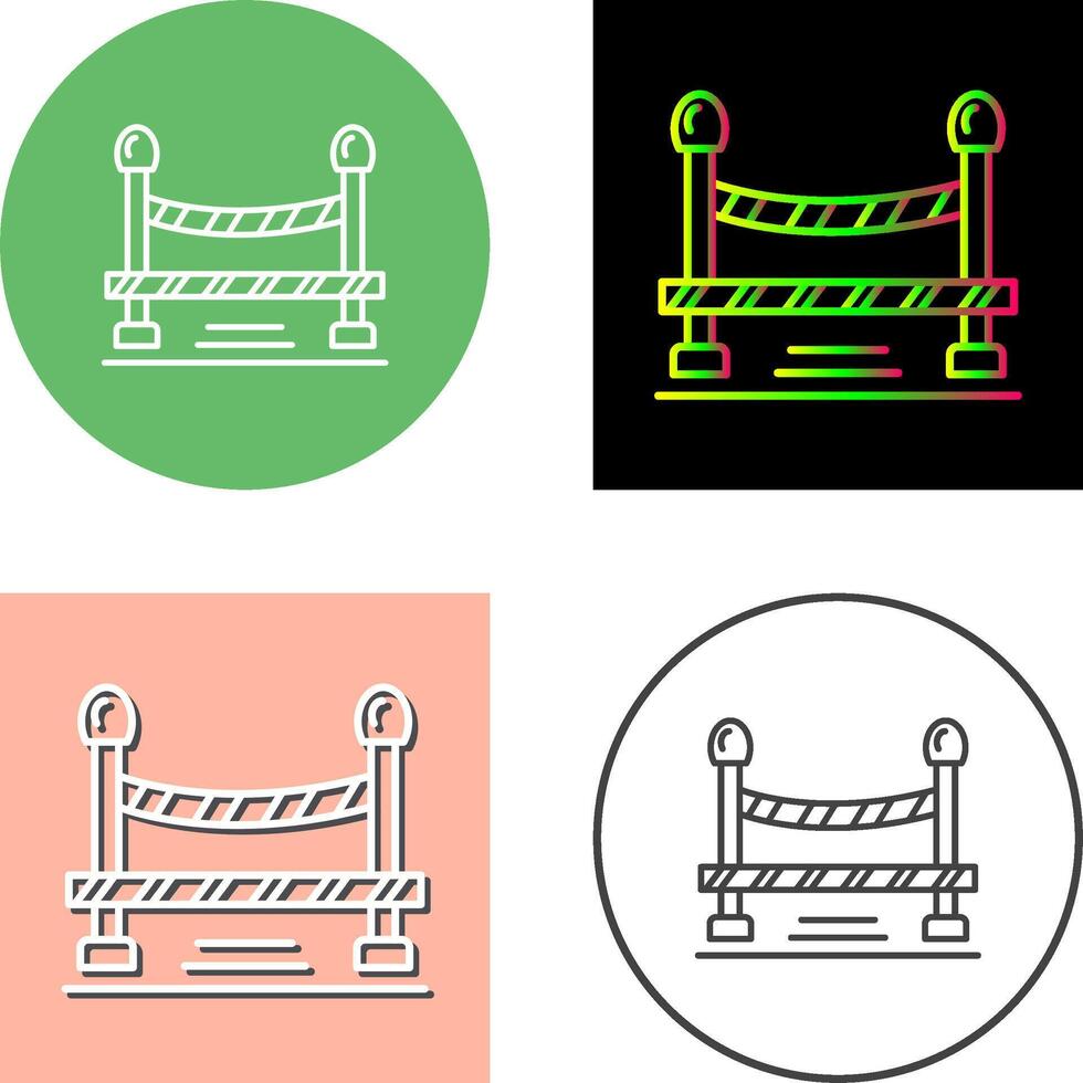 Do Not Cross Line Icon Design vector
