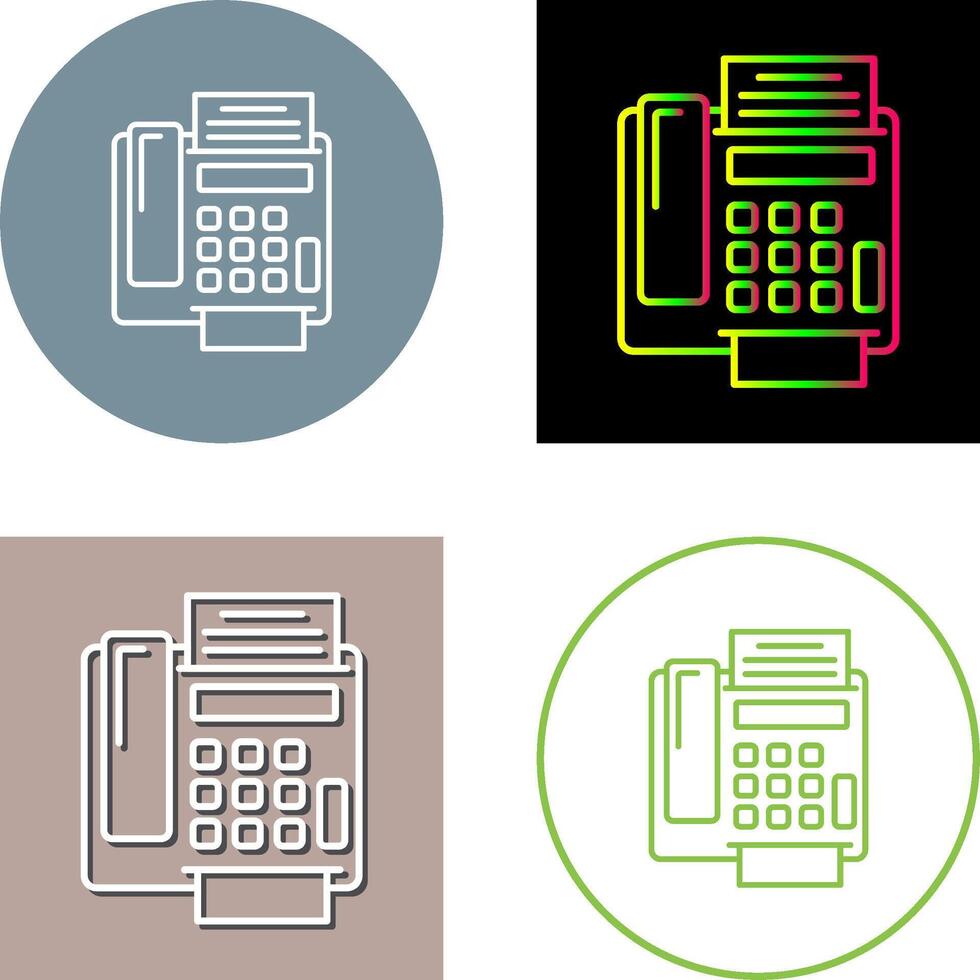 fax Machine Icon Design vector