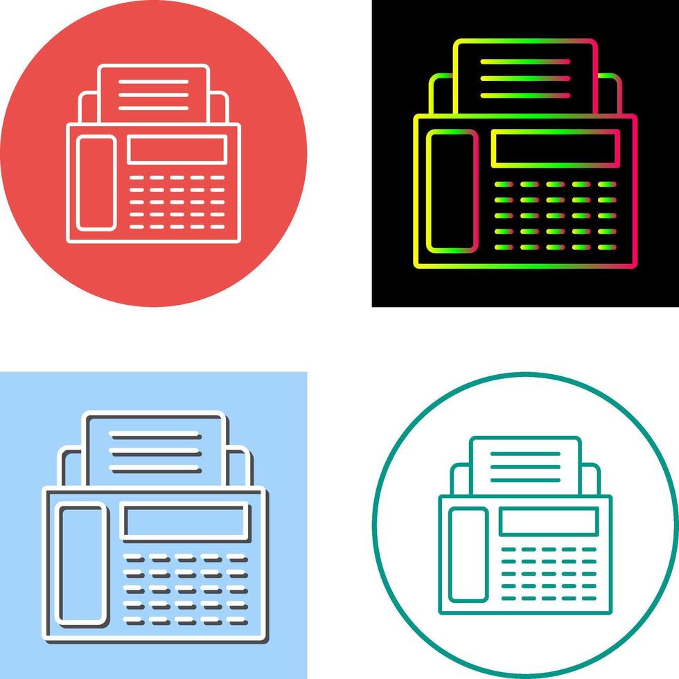 Fax Machine Icon Design vector