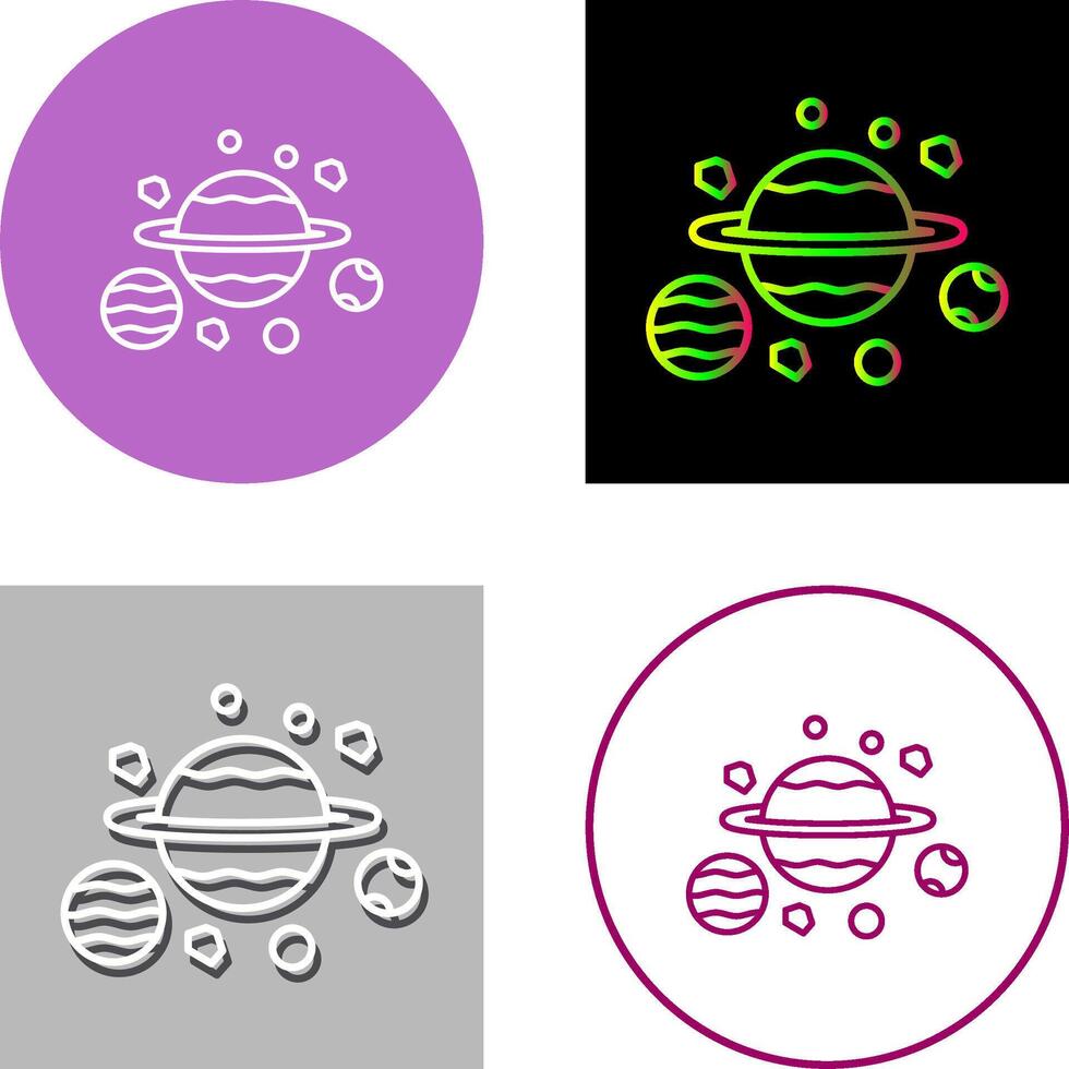 Planets Icon Design vector