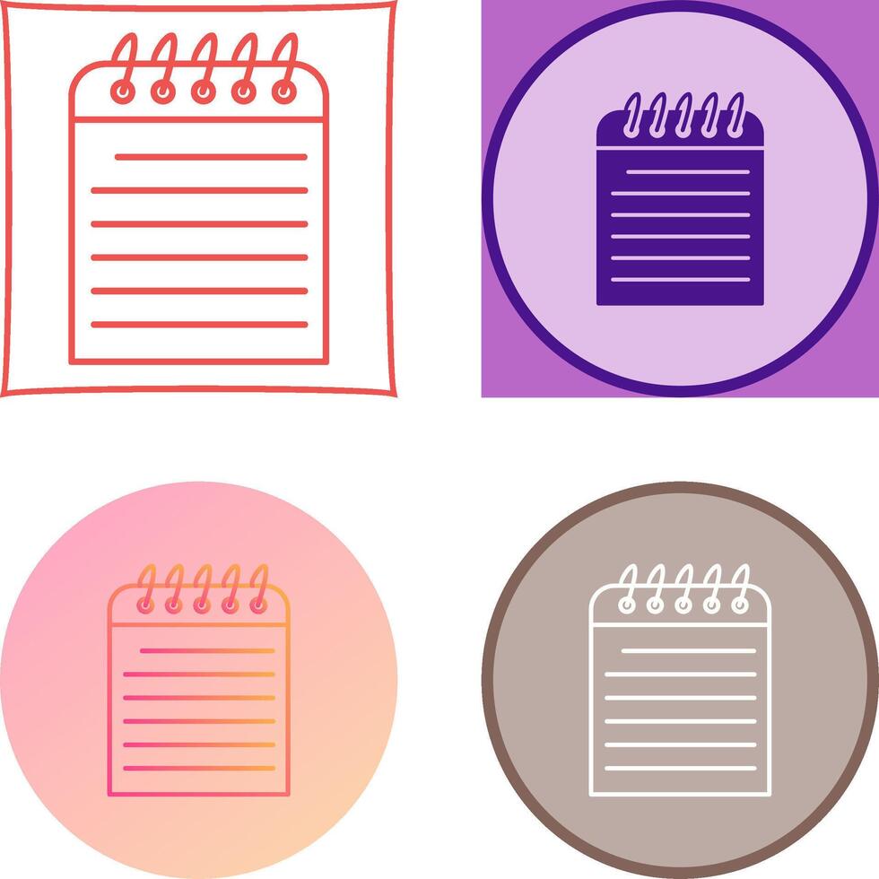 Unique Note Icon Design vector