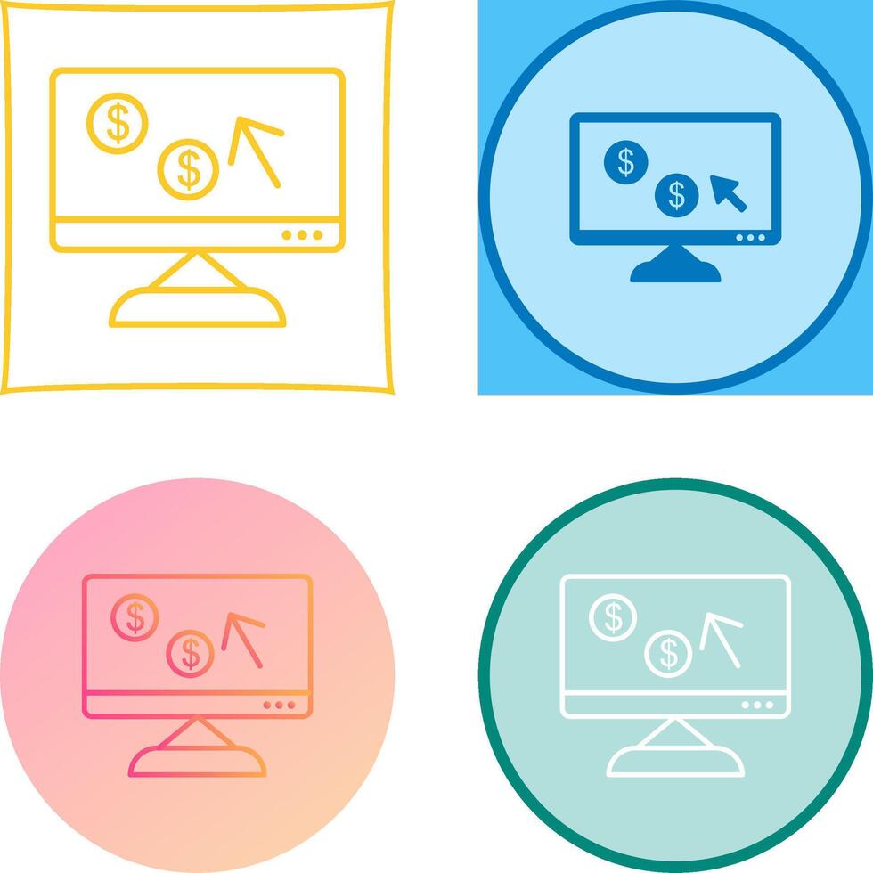 Unique Pay Per Click Icon Design vector
