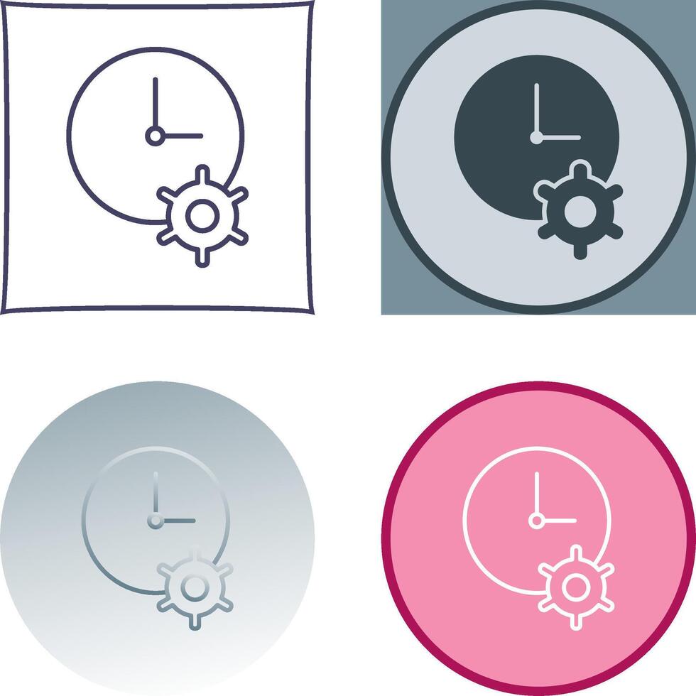 Unique Time Optimization Icon Design vector