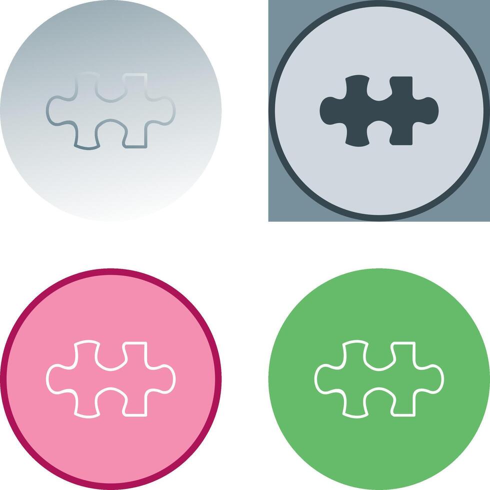 Unique Puzzle Piece Icon Design vector