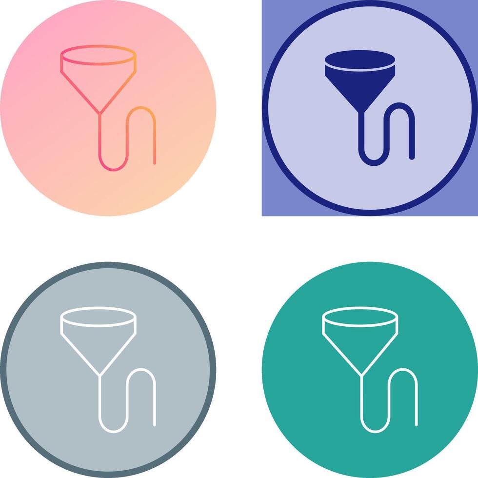 Unique Beer Bong Icon Design vector
