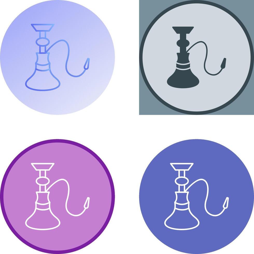 Unique Hookah Icon Design vector