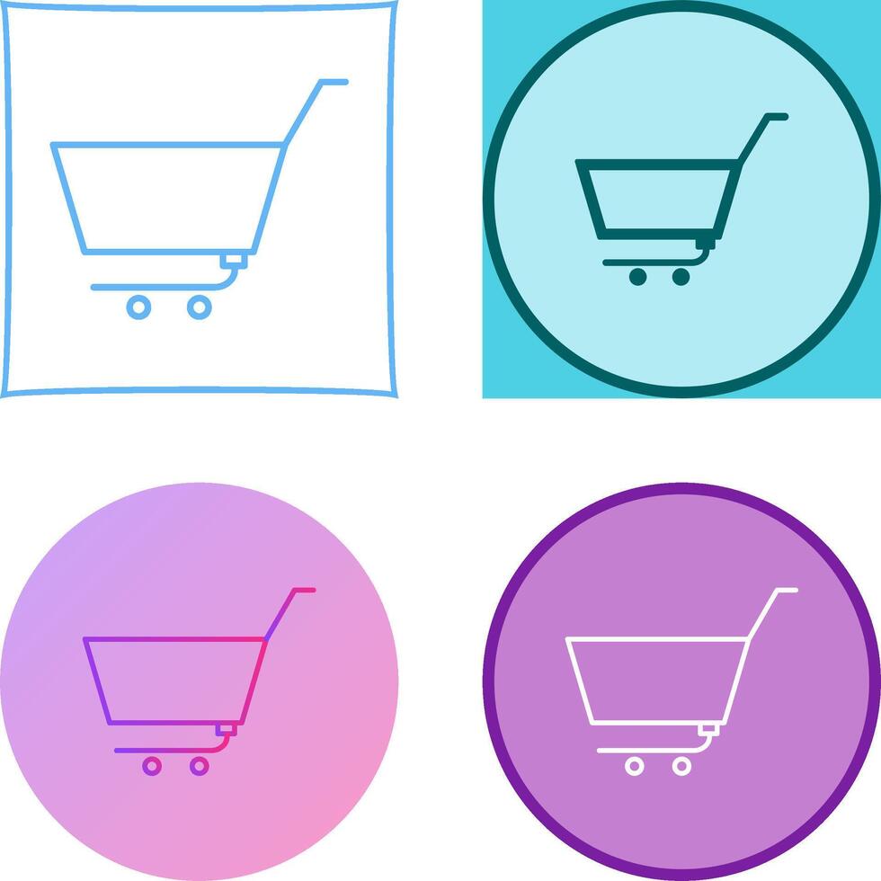 Unique Empty Cart Icon Design vector
