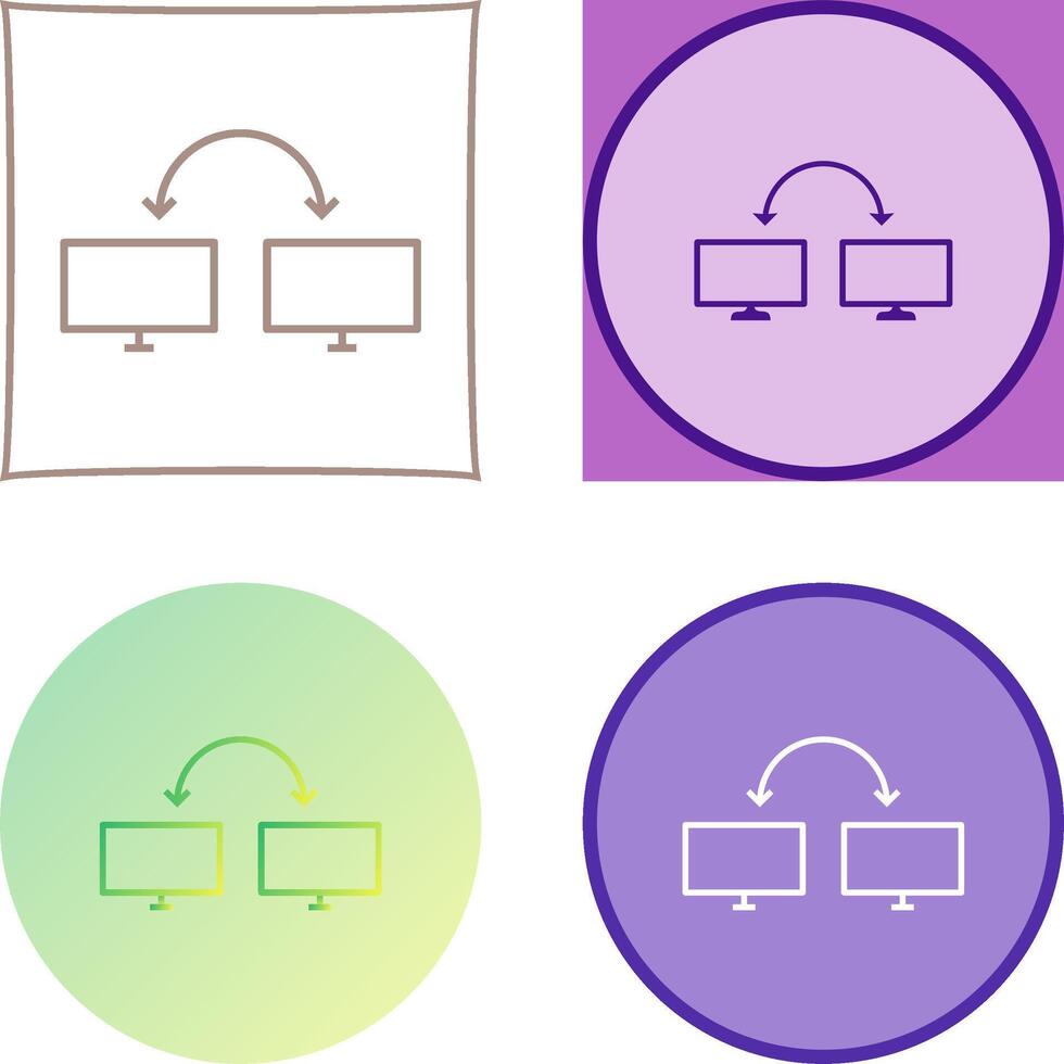 Unique Connected Systems Icon Design vector