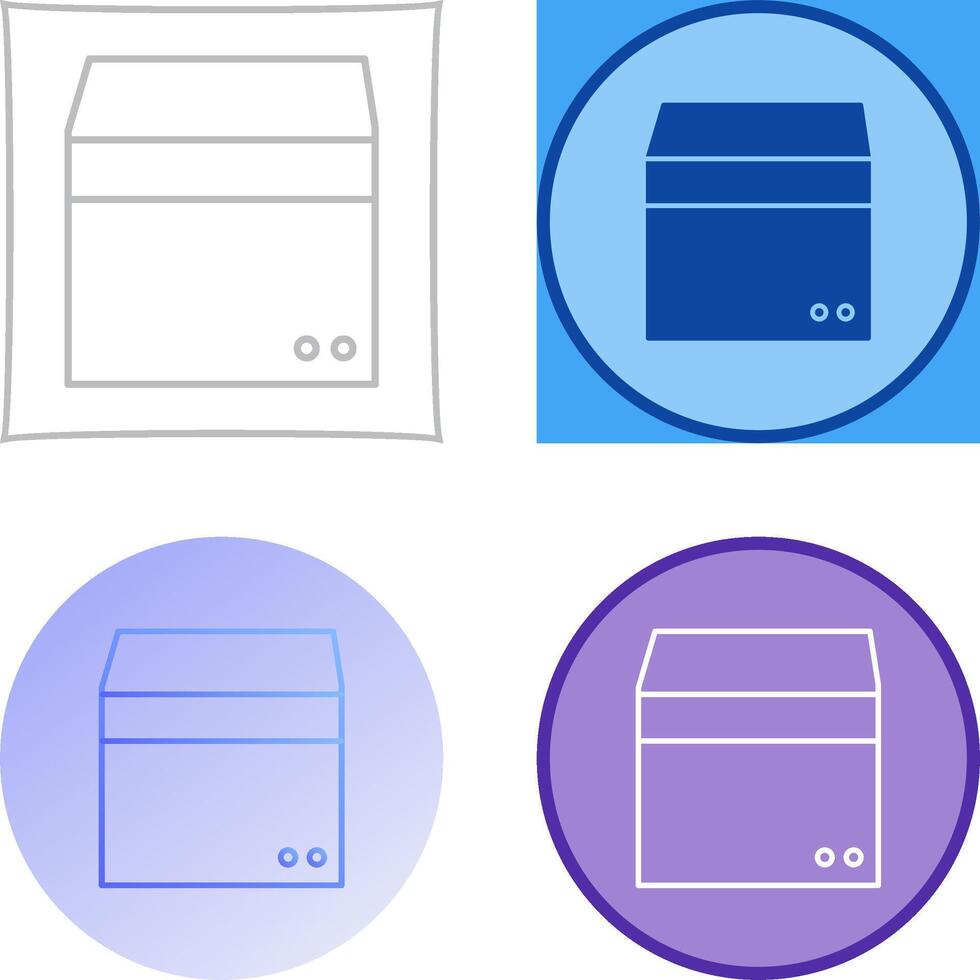 Unique Box Icon Design vector