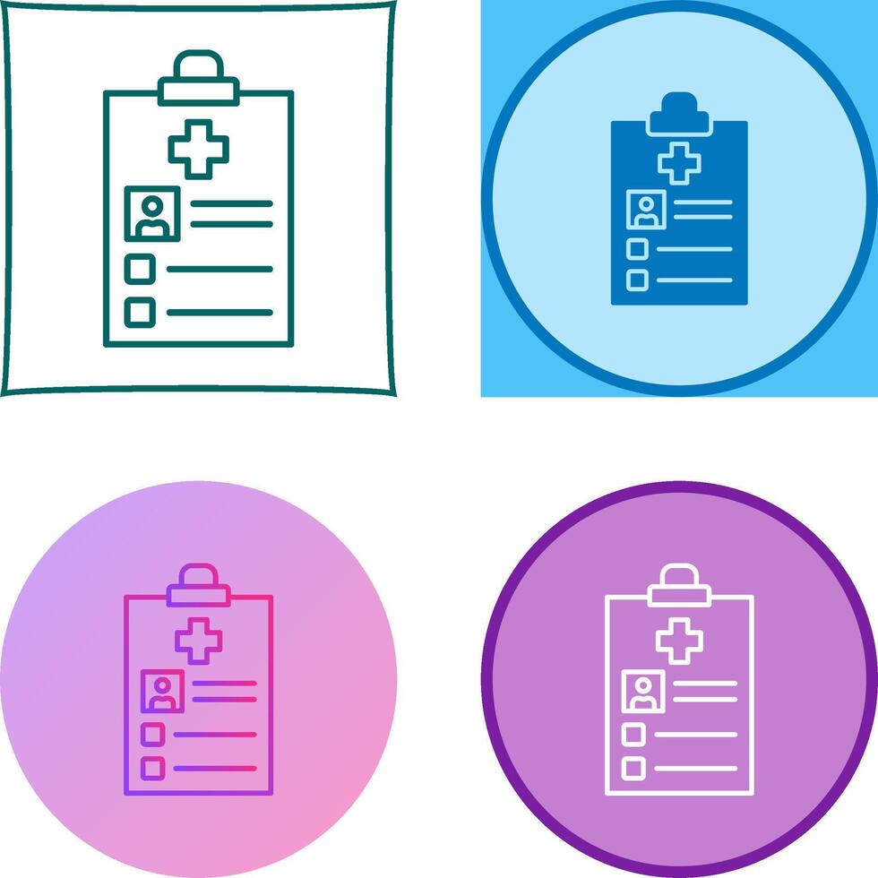 Medical Record Icon Design vector