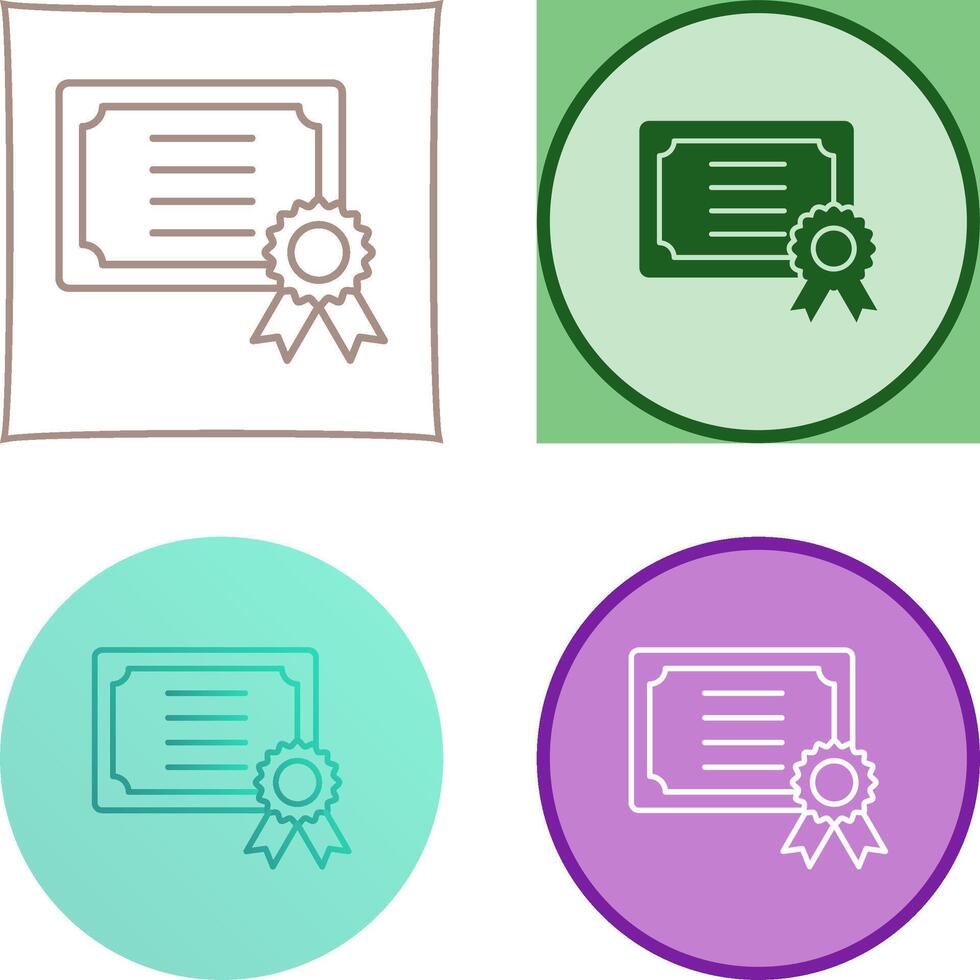Certificate Icon Design vector