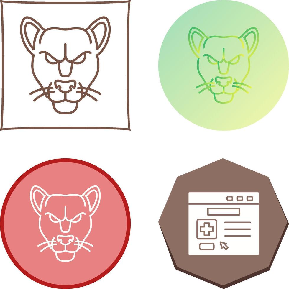 Black Panther Icon Design vector