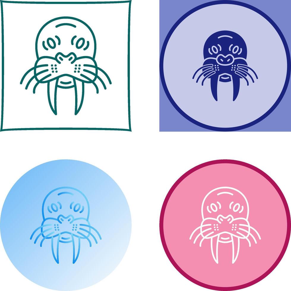 Walrus Icon Design vector