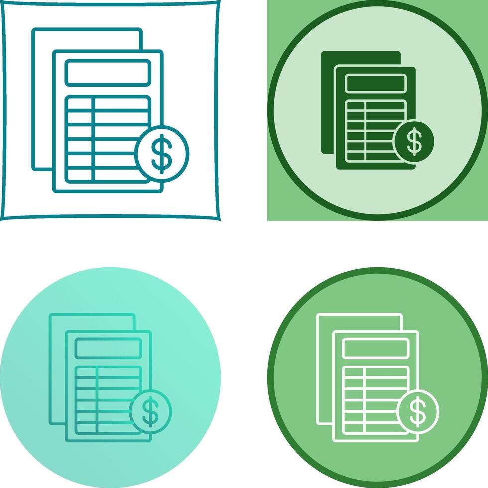 Invoice Icon Design vector