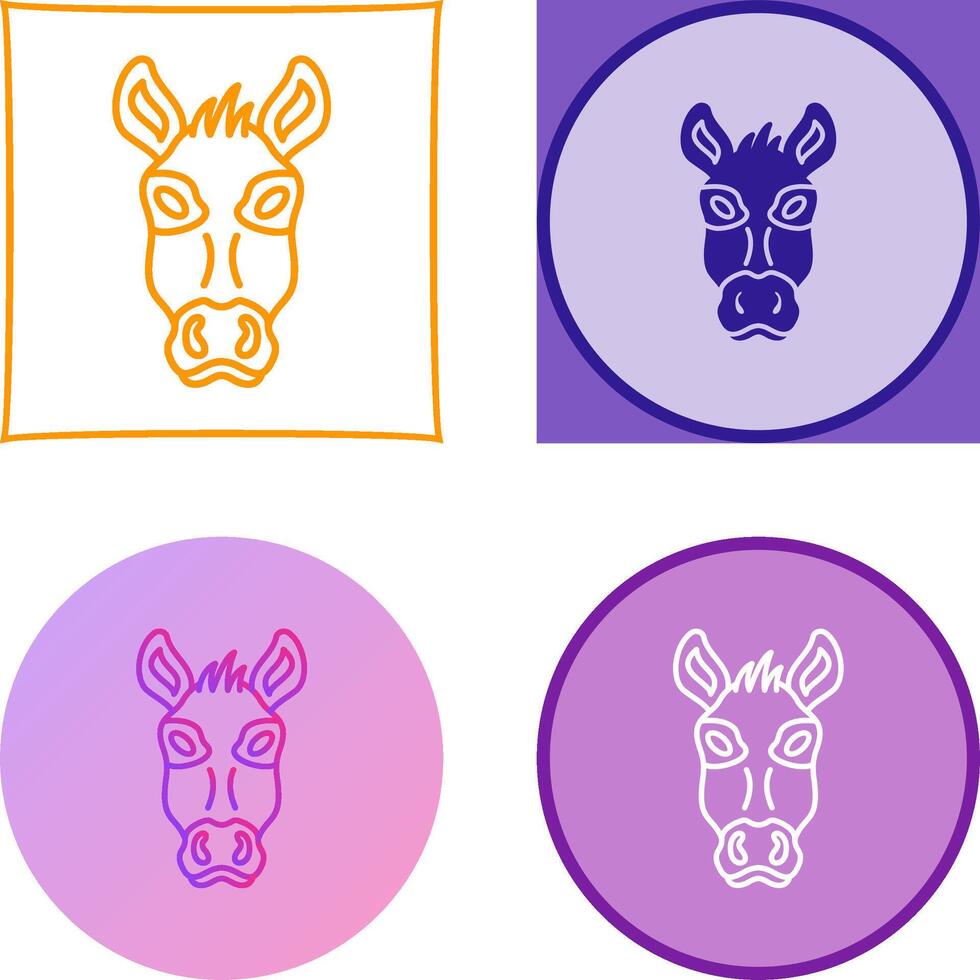 Donkey Icon Design vector