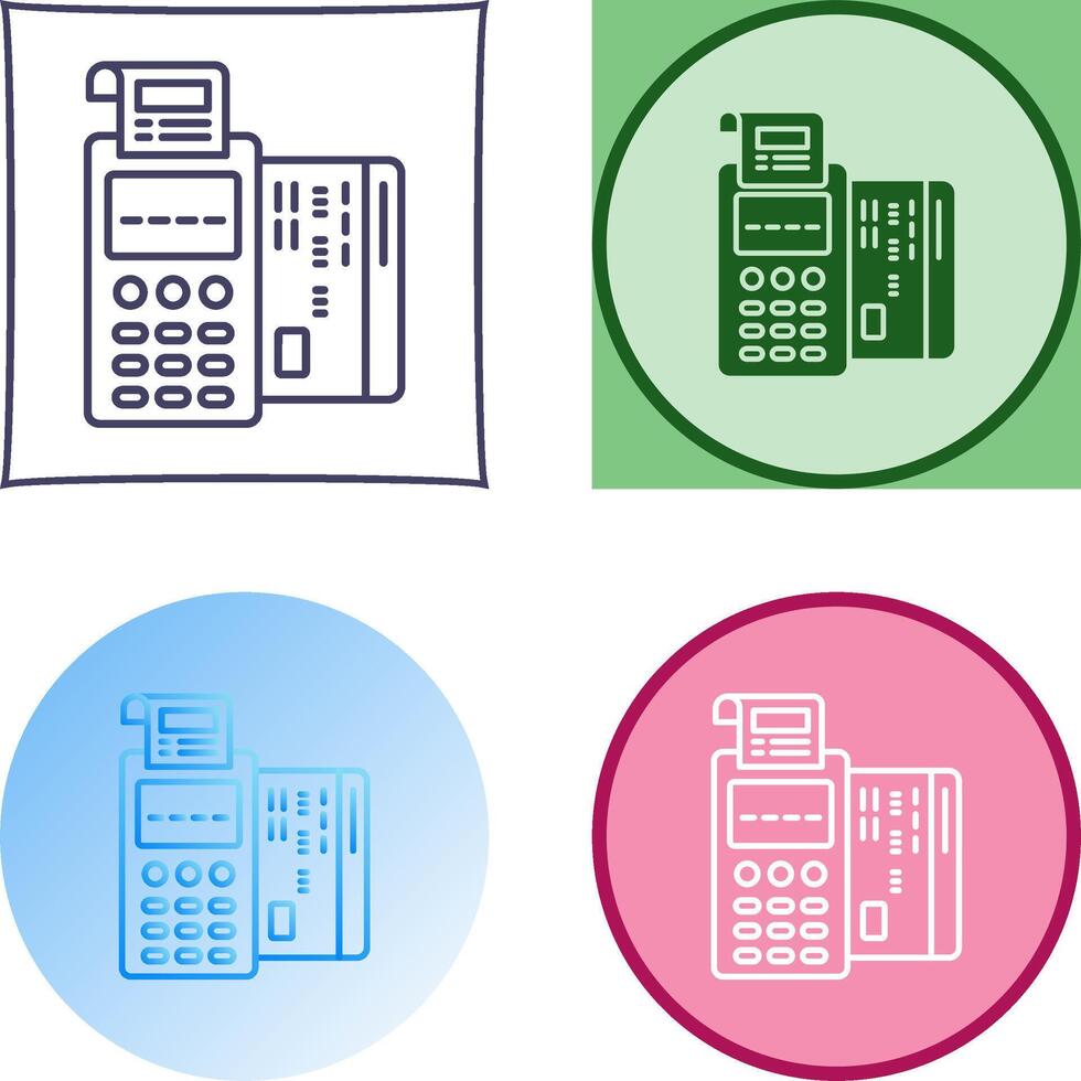Pos Terminal Icon Design vector
