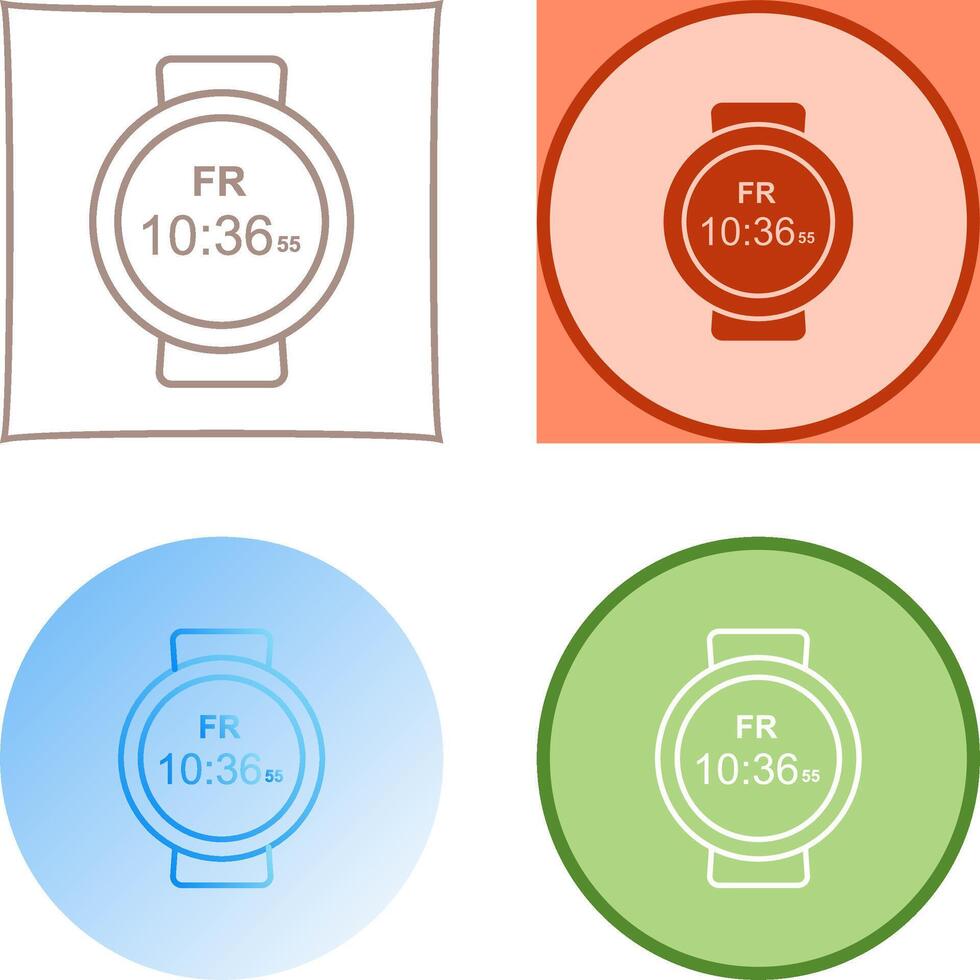 Sports Watch Icon Design vector