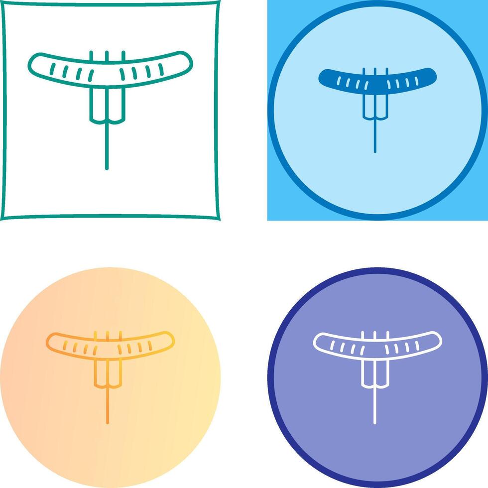 Sausage on Fork Icon Design vector