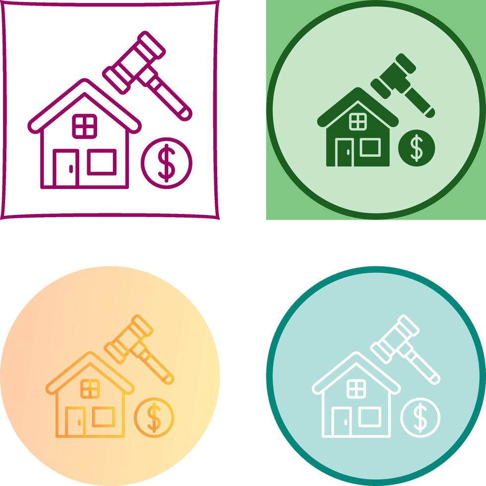 Auction Icon Design vector
